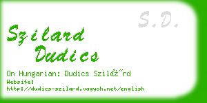 szilard dudics business card